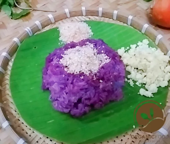 xôi lá cẩm chay-ngọt